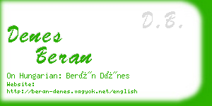 denes beran business card